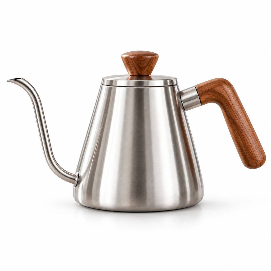 Tervinna gooseneck kettle isolated on a white background