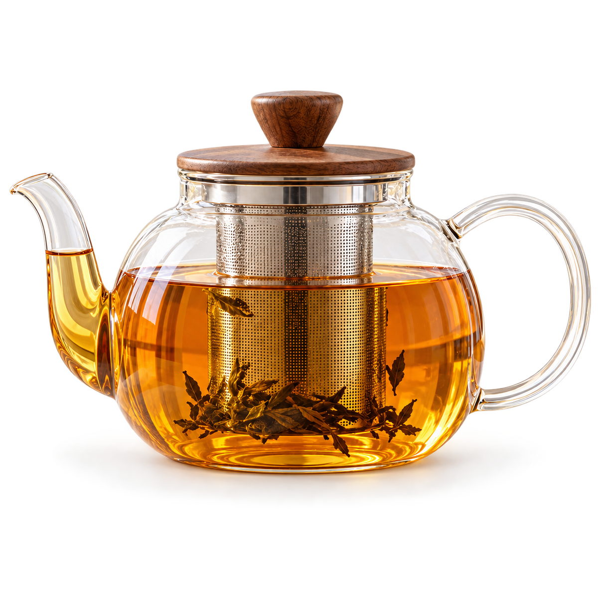 Tervinna Glass Tea Infuser Teapot: product on white background
