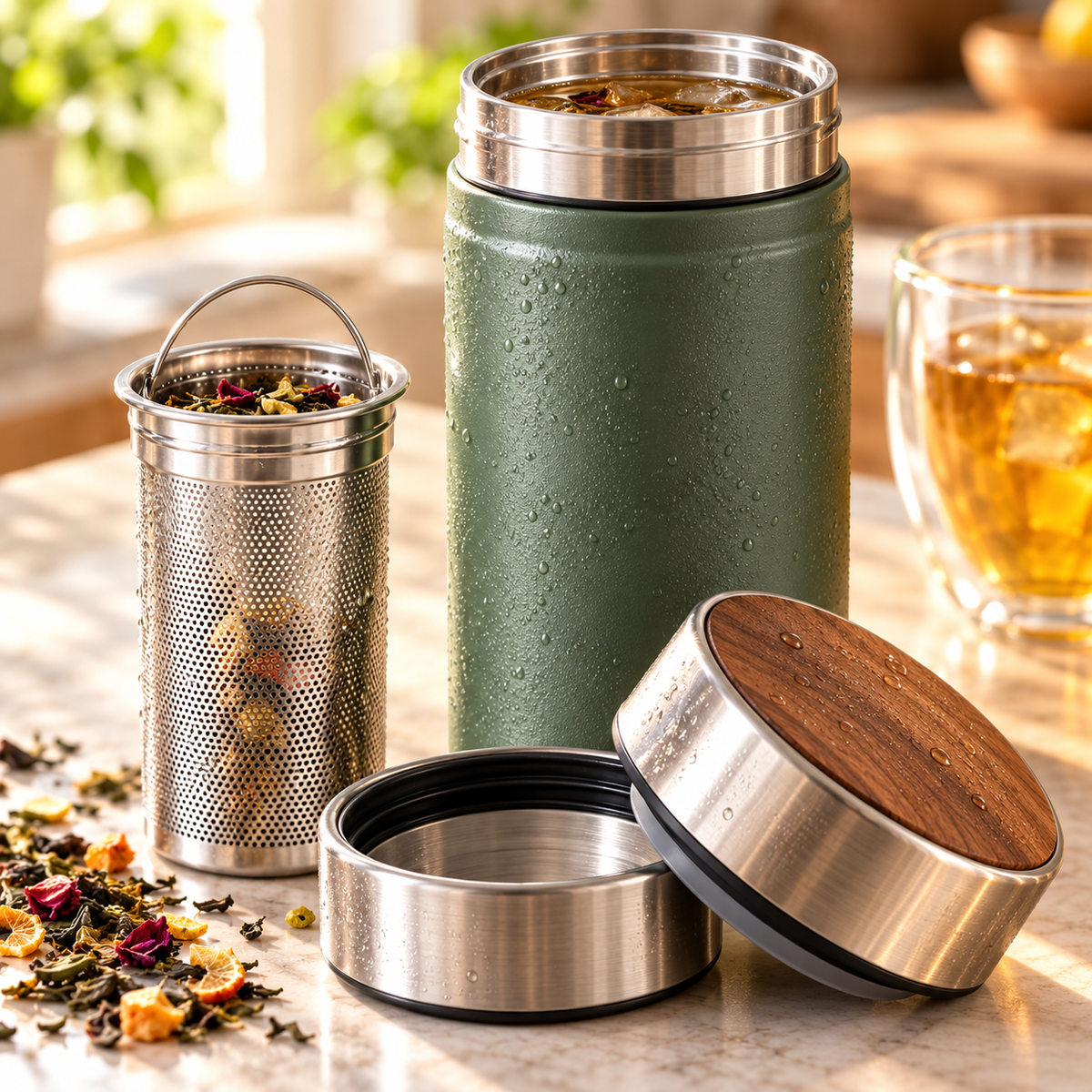 Tervinna Cold Brew Pitcher with Removable Infuser: close-up product detail