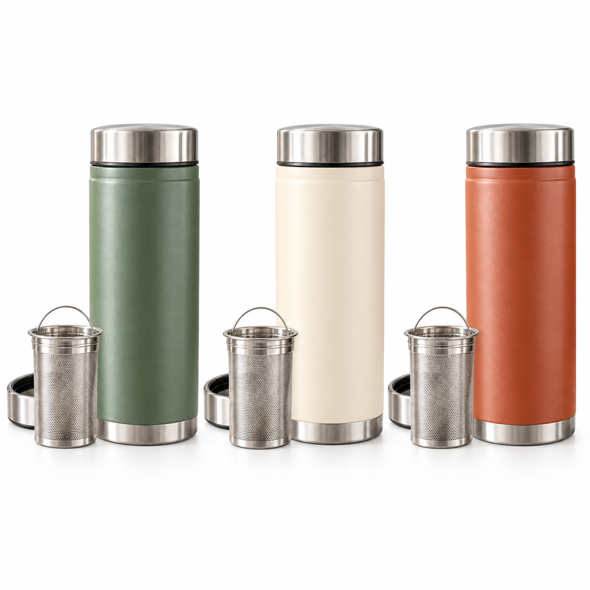 Tervinna Insulated Tea Travel Tumbler: three color options