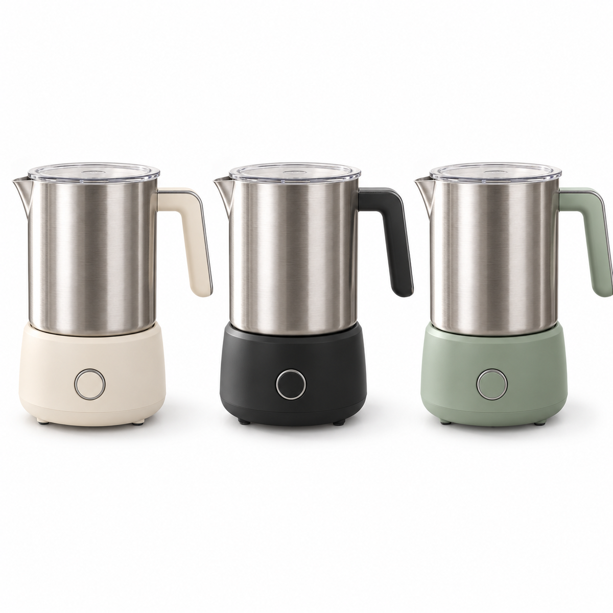 Tervinna Electric Milk Frother Set: three color options
