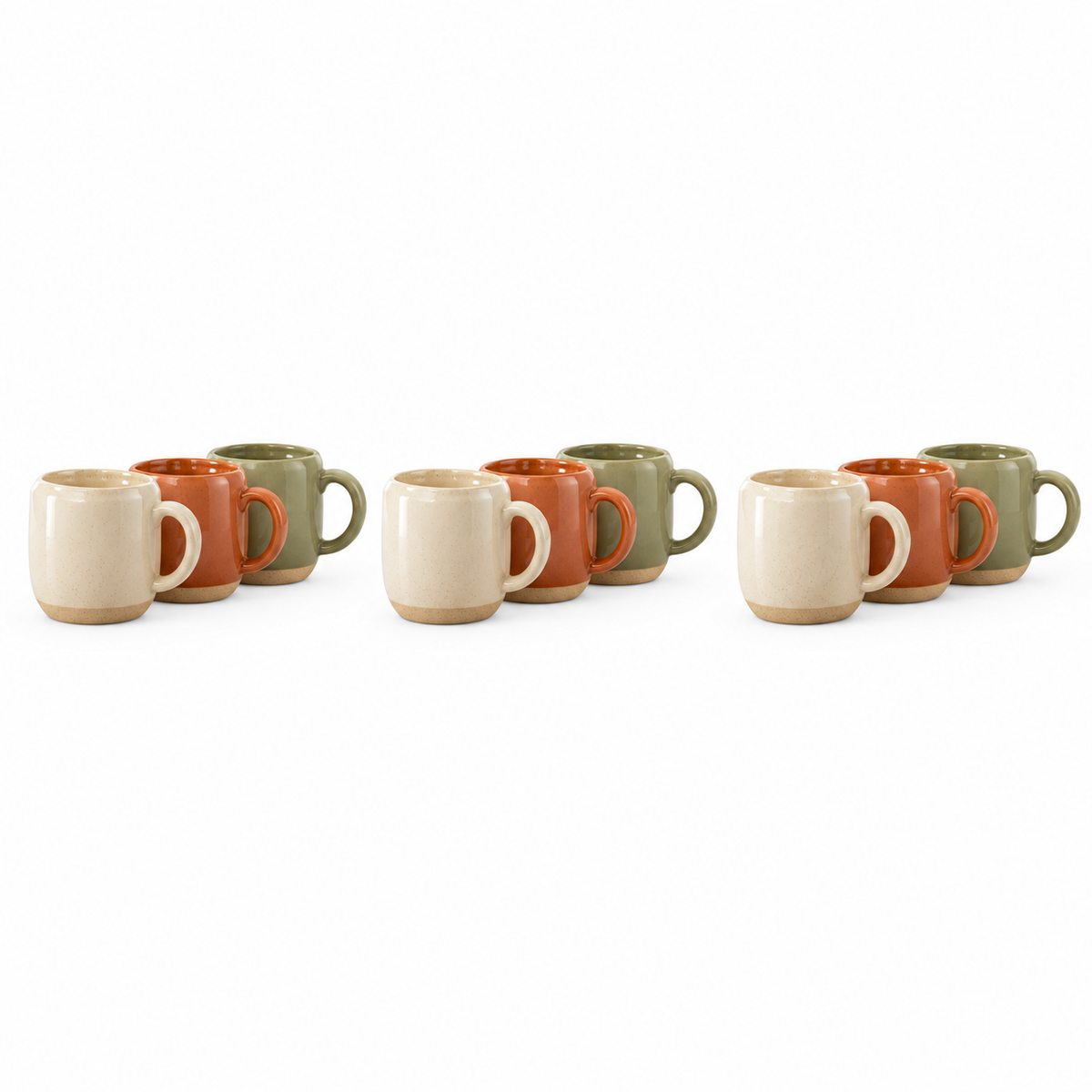 Tervinna Ceramic Latte Mugs, Set of Two: three color options