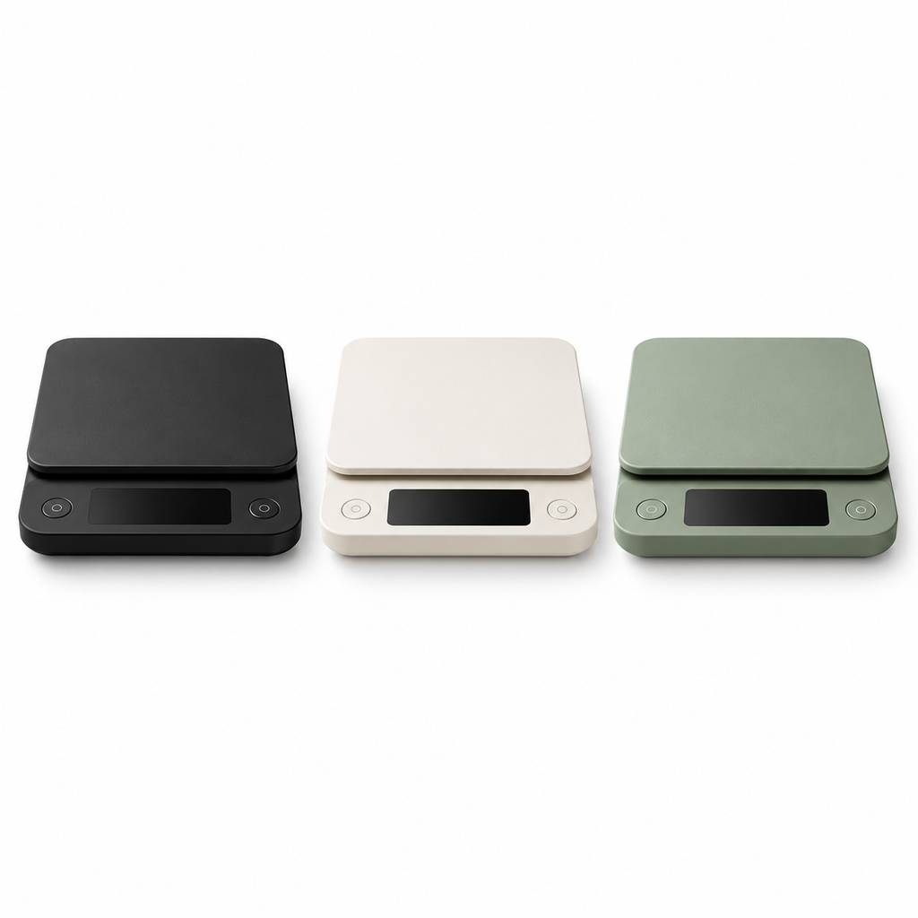 Tervinna Slim Digital Coffee Scale: three color options