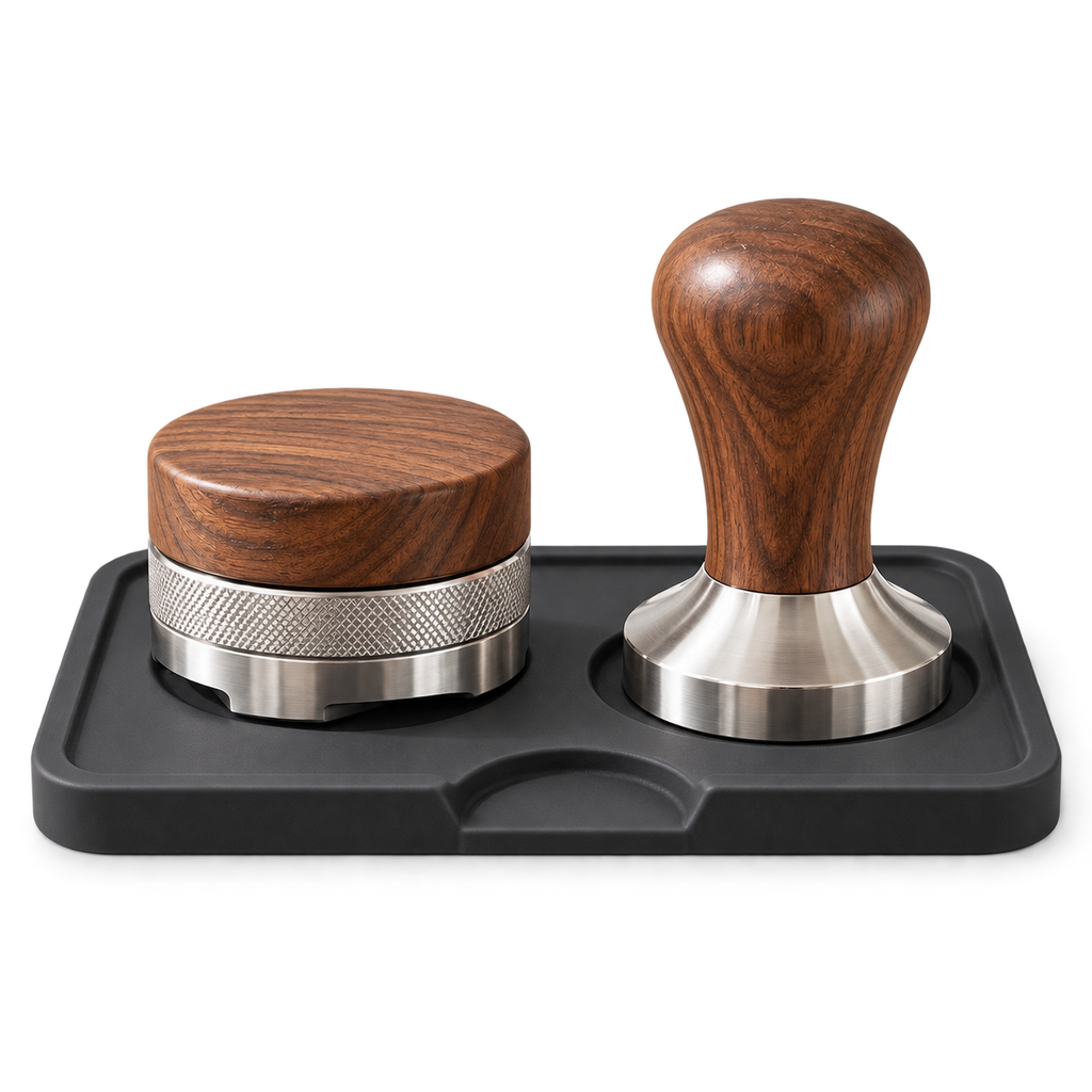 Tervinna Espresso Tamper and Distributor Set: product on white background