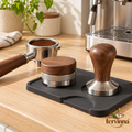 Espresso Tamper and Distributor Set main image with transparent Tervinna logo at lower right